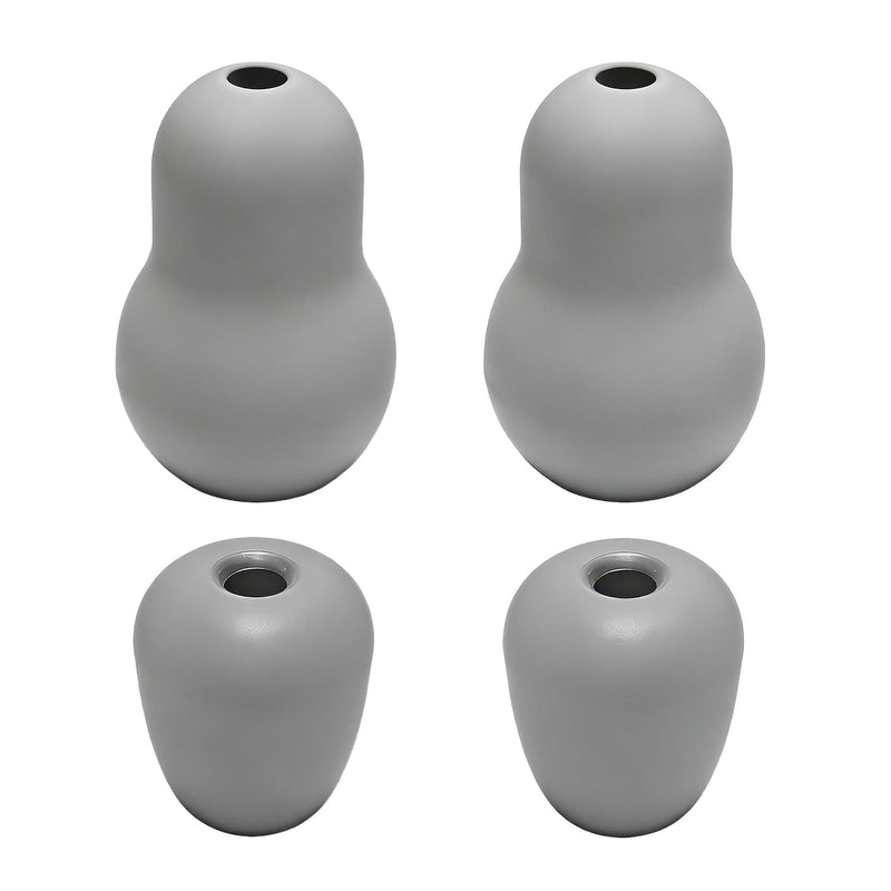 Stethoscope Ear Tips Replacement for Littmann Stethoscopes,Compatible with Littmann Eartips,Ear Piece,Replacement Parts for Classic III,Cardiology 3/4&IV,Small/Medium,4 Pcs,Silicone Earplug (Grey) Grey