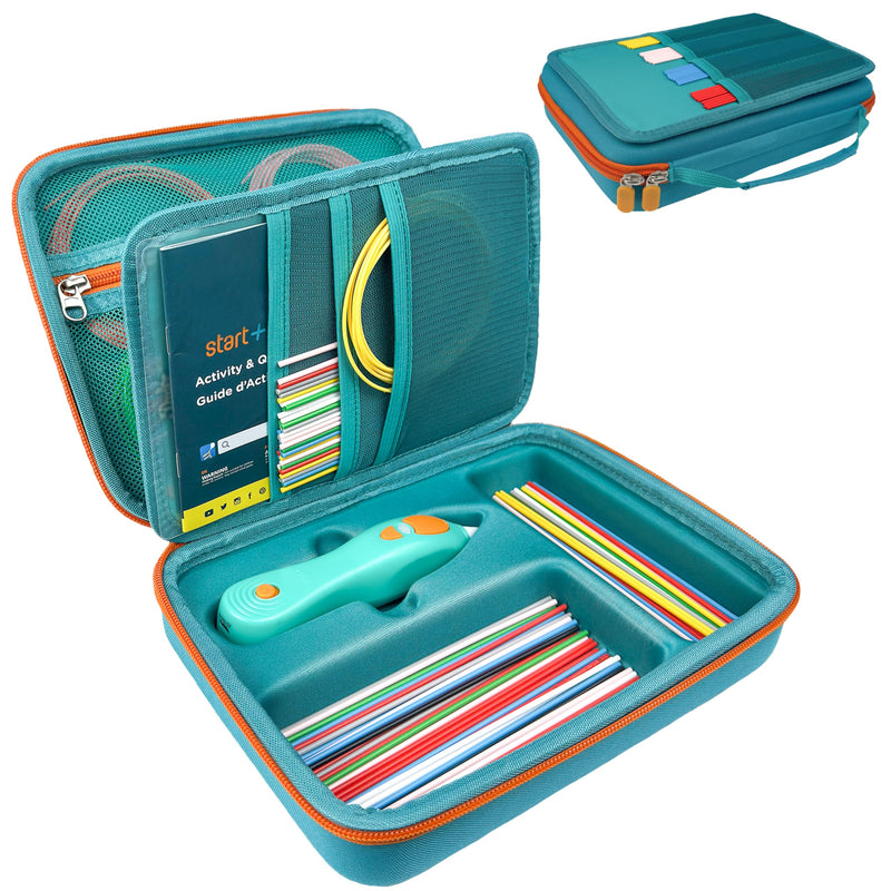 Hard Case Compatible with NEW 3Doodler Start+ Essentials (2024), Educational STEM Toy Durable Box Storage 3D Pen for Kids,Hold 3D Pen Filament Filaments and Accessories (Green) 2024NEW Green