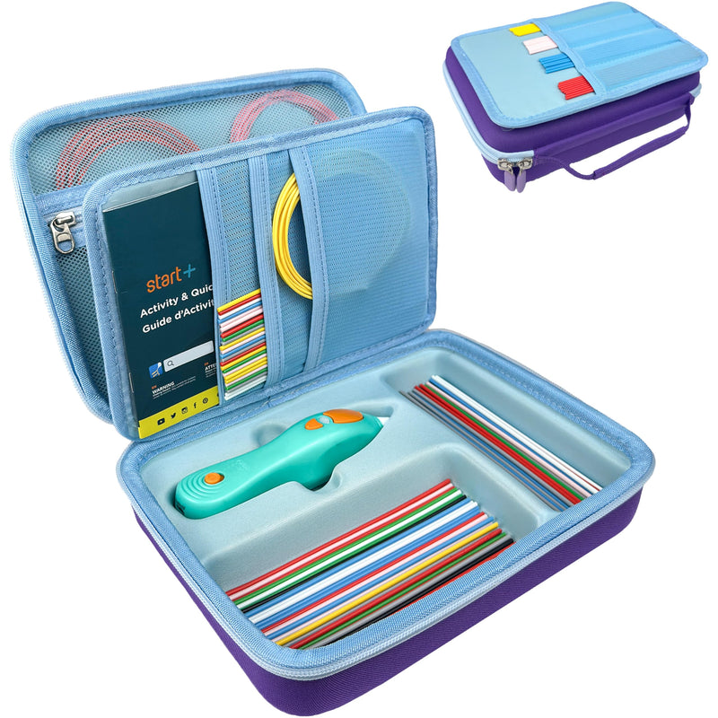 Hard Case Compatible with NEW 3Doodler Start+ Essentials (2024), Educational STEM Toy Durable Box Storage 3D Pen for Kids,Hold 3D Pen Filament Filaments and Accessories (Purple) 2024NEW Purple