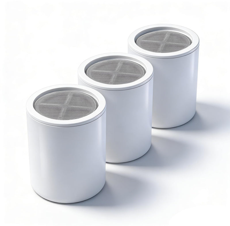 Replacement Filter Cartridge Compatible with MyHalos Fixed Shower Filter & SparkPod Shower Filter Cartridge, 3-Month Lifespan,Hard Water & Chlorine Filter, High Pressure（3 Packs）