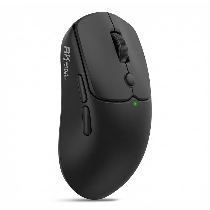 RK ROYAL KLUDGE MO1 Wireless Mouse, 55g Ultra-Lightweight Computer Mice, 6 Programmable Buttons, Quiet Click, 2.4GHz/Bluetooth/Wired, 6000 DPI Optical Sensor, Black