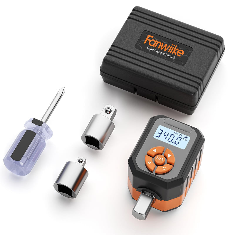 1/2" Digital Torque Wrench Adapter Set, 12.54-250.8 Ft.lb/17-340 N.m Electronic Torque Adapter with Buzzer & LED Indicator for Automotive Motocycle Car Repair Black 12.54-250.8 Ft.lb/17-340 Nm Adapter