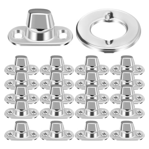 NUOBESTY Grommet Fasteners Turn Button Fasteners 20 Sets Eyelet Mounting Screws for Canvas Galvanized Metal Easy Installation 1.18 X 0.78 X 0.39 in