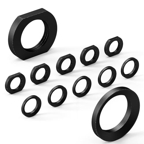 10 Pcs Combo Kits Crush Washer&Jam Nut Steel Black (308) 308