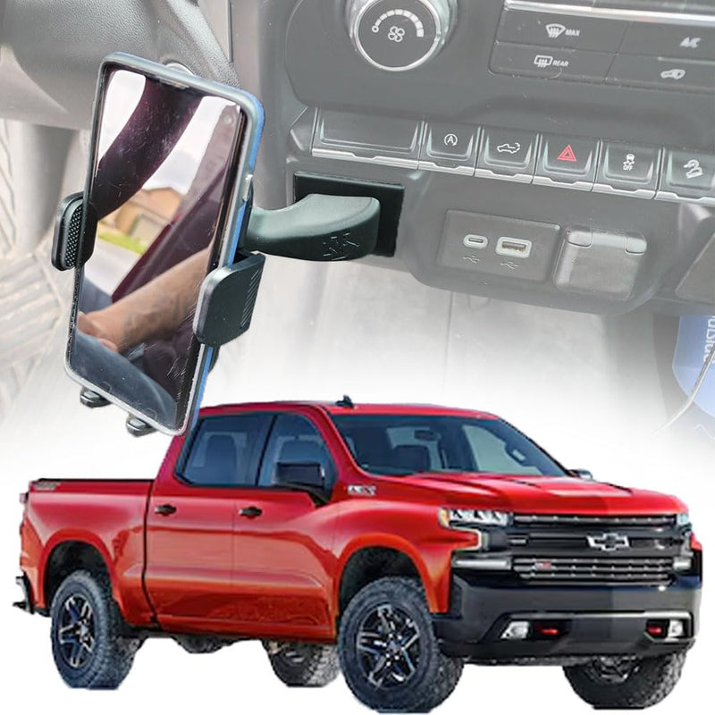 Smash Mount Twist - Raido, Dashboard Silverado Phone Mount 2019, 2020, 2021, Cellphone Holder, Dashboard Accessories, Driver Side Mount (Standard) Standard