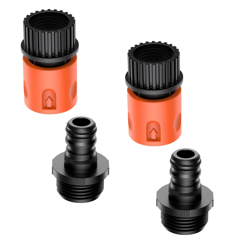 Quick Connect Flush Kit for Sea-Doo, Kawasaki, Yamaha, Honda & Jet Ski - Universal Garden Hose Flush Adapter for PWC, Boat & Outboard Motors Two Orange
