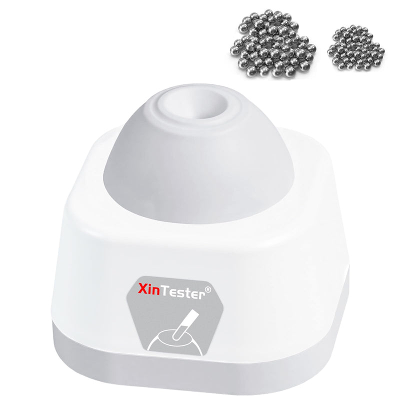Xin Tester Lab Mini Vortex Mixer, 100ml DIY Model Paint Shaker Nail Polish Mixer Machine 3000RPM, Eyelash Adhesives Pigment Tattoo Ink Mixing with 120pcs Balls - Gray