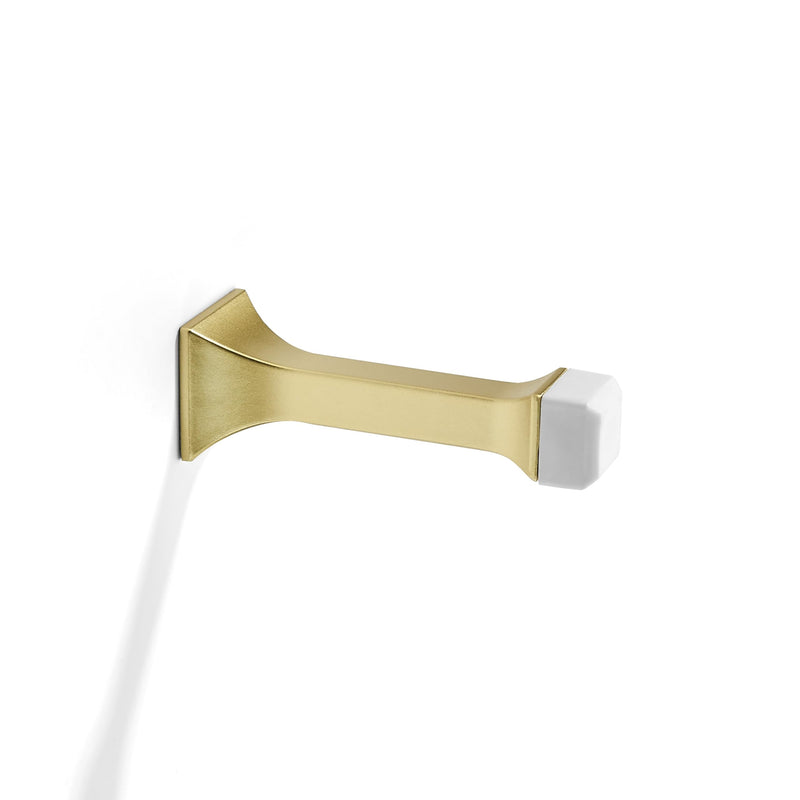 Khtumeware 10 Pack Brushed Gold Heavy Duty Solid Rigid Door Stop-3",with Soft Rubber Tip, Zinc Door Stopper Protect Wall & Door,Satin Gold