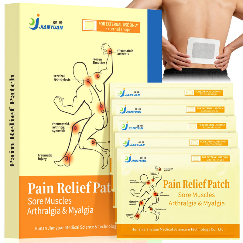 Far-Infrared Pain Relief Patches - 12 Hours Soothing Heat Patches for Back, Neck, Deep Penetrating Herbal Patch for Shoulder, Knee, Muscle, Portable Bone Pain Relief, 10 Count 10 Patches