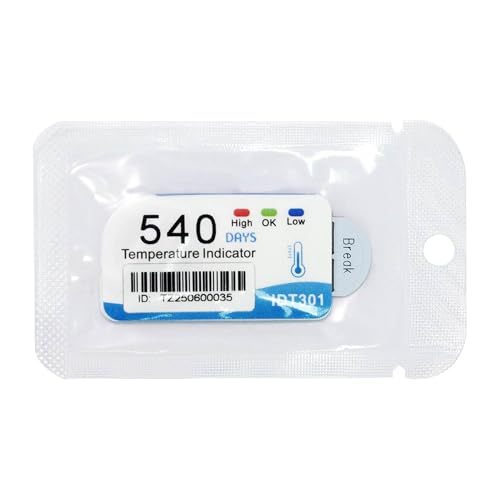 Tzone Single Use Temperature Indicator with LED Alarm Temp Strip 1 Pack