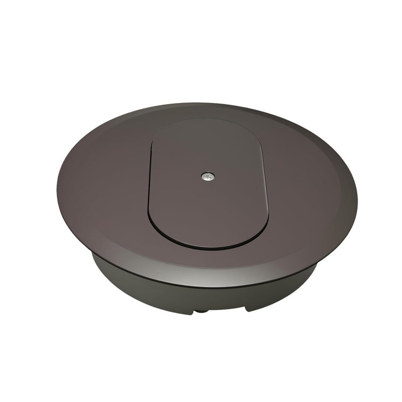 E97DSB Dark Brown Floor Box Cover Kit,Round Floor Duplex Receptacle Flush Mount Cover,Caramel Floor outlet Cover Replace,Fit For Tile and Carpet Installations And More