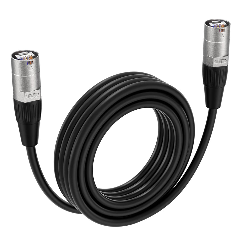 Ethercon Cable, Shielded Cat 5e Ethernet Cable Compatible with EtherCON RJ45 Connectors in Silvery for Professional Audio, Video and Networking Applications (1, 20FT) 20 FT 1