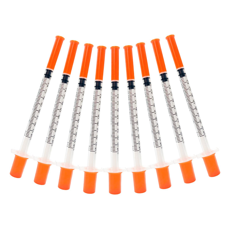 U-100 1ml 31G 5/16" (8mm) Syringe, Lab Syringes Individually Wrapped, Pack of 100 1CC 31G 5/16" 100 Pack