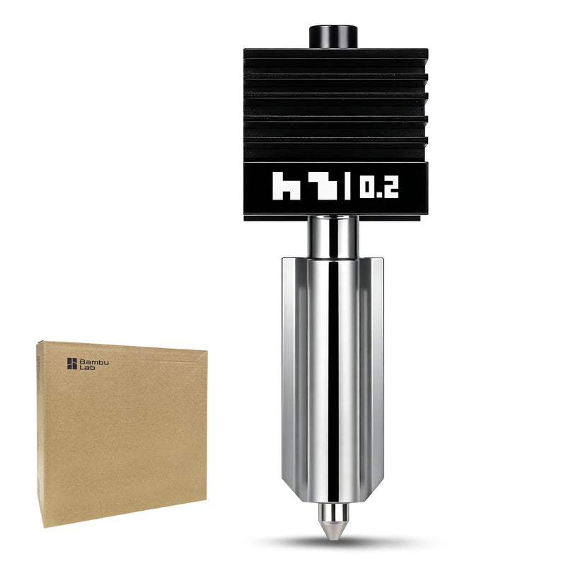 Original 0.2MM X2D/H2C/H2S/H2D/P2S Hotend for Bambu Lab X2D/P2S/H2 Series 3D Printer, Ultra-Fine Detail Stainless Steel Nozzle, High-Temp Resistance Quick Swap Extruder Print Head Replacement Parts P2S/X2D/H2 Series