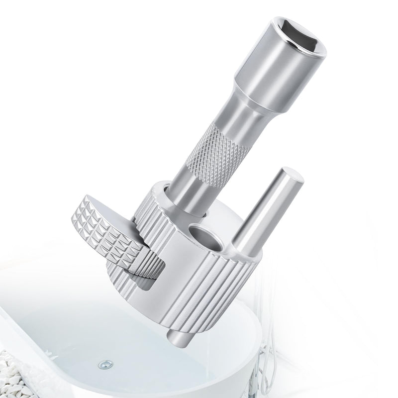 97258 Tub Drain Removal Tool for 3/8" Tub And Sinks Drain Extractor Tool - Easy Plumbing Repairs Drive Ratchet Wrench