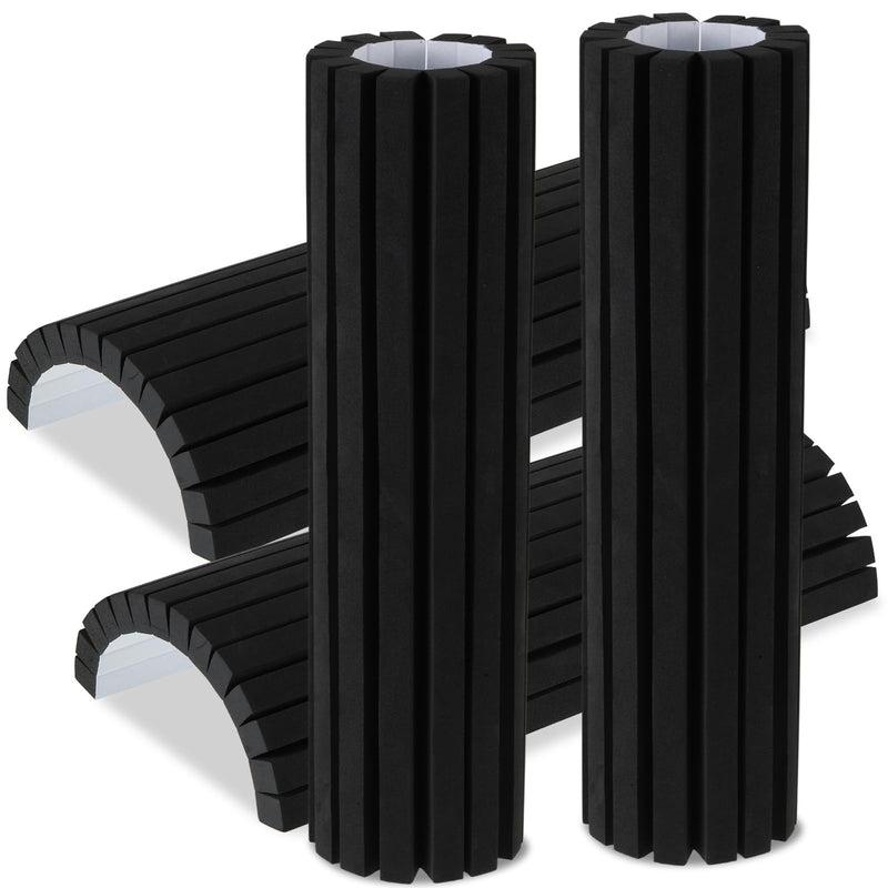  [AUSTRALIA] - 4-Pack Garage Wall Protector, 14.9”x7.8” Self-Adhesive EVA Foam Bumpers, Black Car Door Edge Guards for Parking, Wall Columns, Poles, Car Door & Bumper Collision Protection