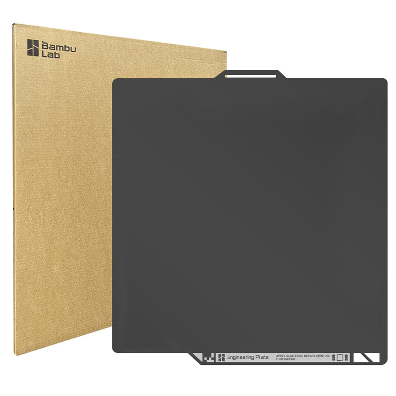 Original Bamboo Engineering Plate for Bambu Lab X2D/P2S/P1S/P1P/X1C/A1, High-Temperature Build Plate for All Filaments, Smooth Surface, Durable Coating, Strong Adhesion with Glue, 3D Printer Platform For P2S/P1S/P1P/X1/X1C/A1