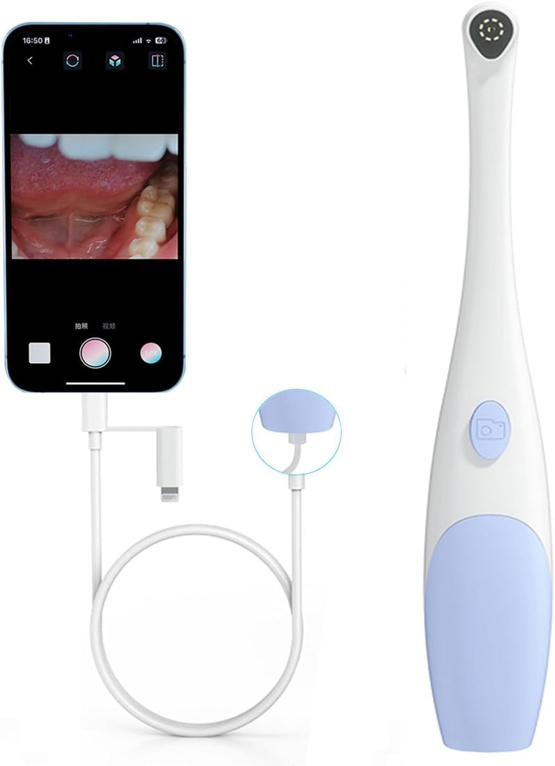 Endoscope for Oral, 1920P HD Camera with 8 Adjustable LED Lights Oral Video Camera Home Teeth Inspection Compatible with Android and iOS, iPhone (Purple) Purple