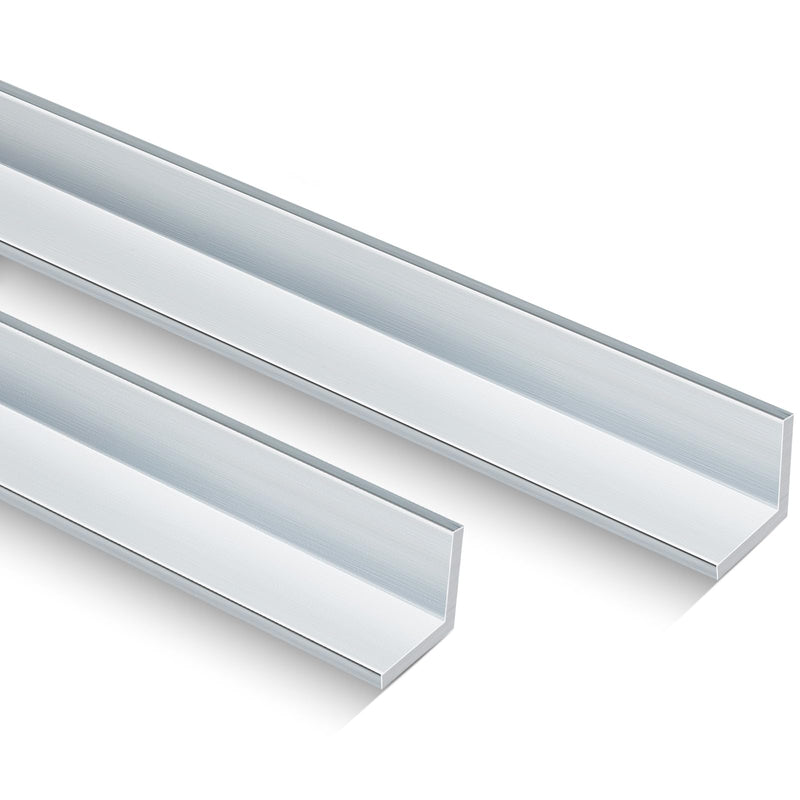 Blulu 2 Pcs Aluminum Angle - 6063 Aluminum Angle Stock, Structural & Architectural Use for Frames, Corner Guards, Railings, DIY Projects(36" Long X 1" Wide X 1/16" Thick) 36" Long X 1" Wide X 1/16" Thick