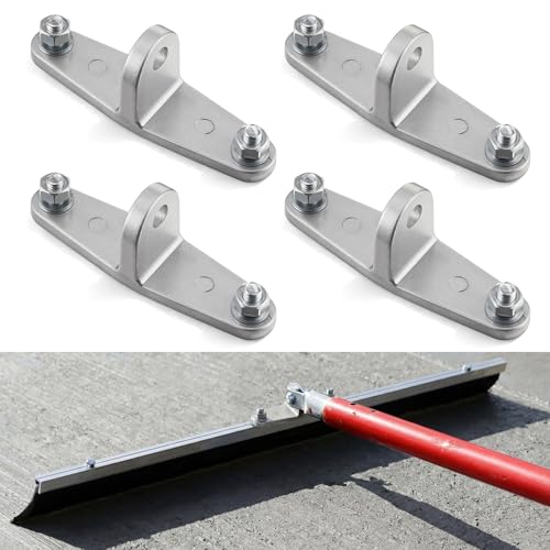 LEIFIDE 4 Pack Concrete Broom Bracket, 4-3/4 Inch Broom Adapter Base Plate, Clevis Adapter for Texturing and Finishing