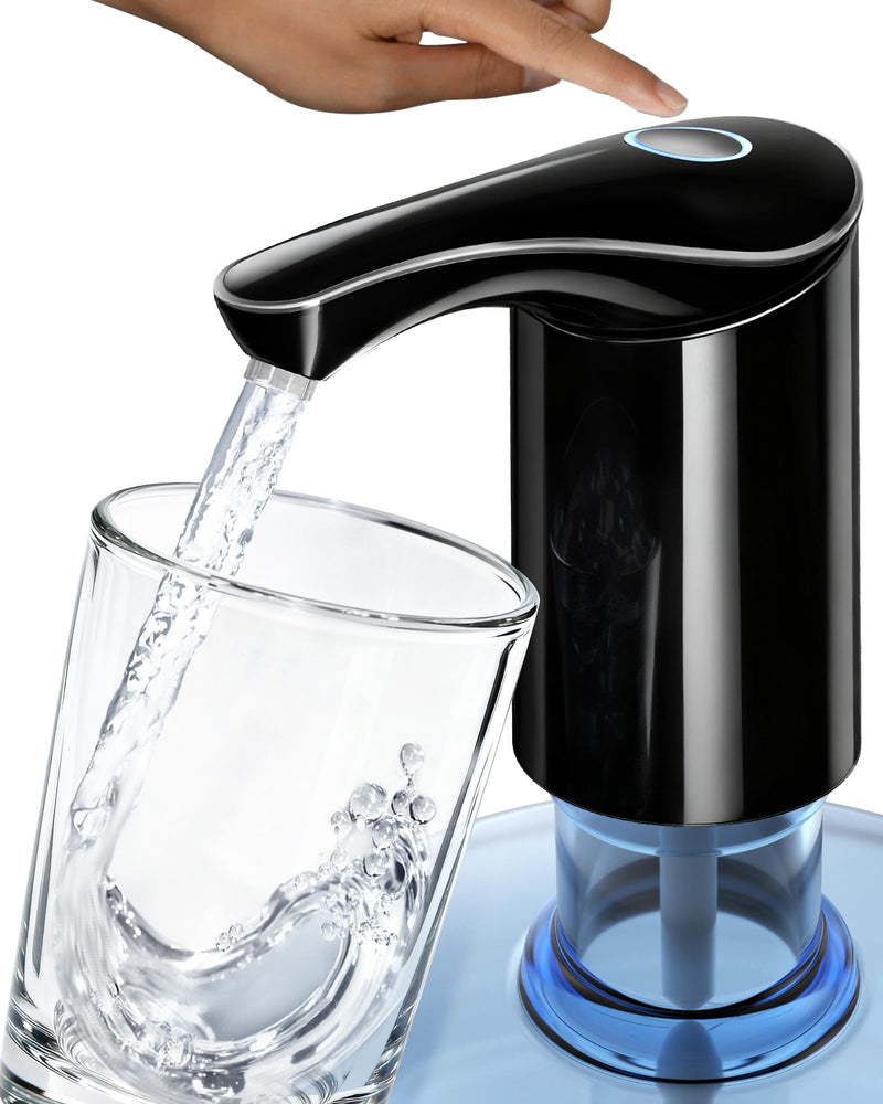 Highest-Output Water Dispenser for 5 Gallon Jug, Electric USB C Water Pump | World Cup Viewing Essential | USB-C Rechargeable | Automatic Portable Dispenser | Perfect for Home, Office, Camping Black