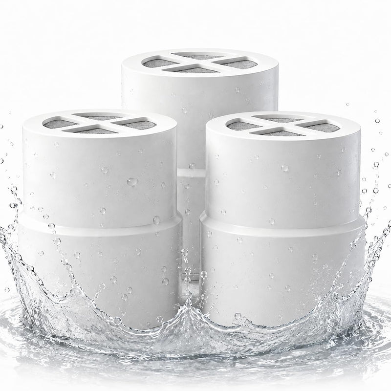 3-Pack Replacement Filter for JOLIE Shower Head, Compatible with JOLIE Shower Filter Cartridge, Reduces Chlorine, Heavy Metals & Impurities, Softens Skin & Hair 3-Pack