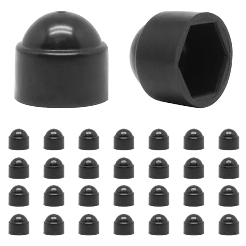 30Pcs M8×13mm Hex Head Bolt Covers Caps, Nut Protective Caps, Black