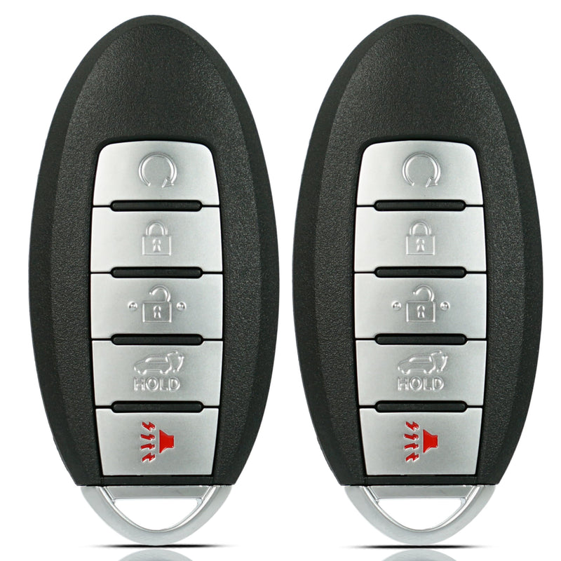 SUPALAND Key Fob Replacement Fits for Nissan Rogue 2017 2018 2019 2020 Keyless Entry Remote Control Push Start Key KR5S180144106 7812D-S180106 S180144110 285E3-6FL7B 5-Button (Set of 2)