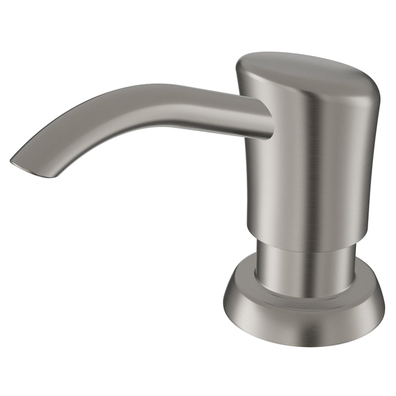 Karran SD45 Kitchen Soap Dispenser, Built-in Countertop Soap/Lotion Pump with 47" Extension Tube for Large Bottles, Dual Refill System, Commercial-Grade Durability in Spot Free Stainless Steal