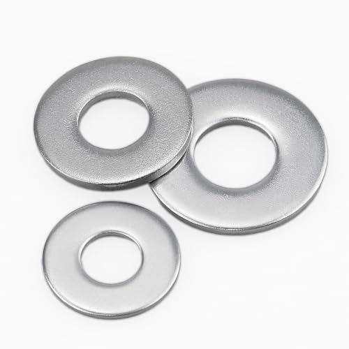 8 pcs 7/8 ID x 2-1/4 OD Stainless Flat Washers USS, 2.25" Outer Diameter, 304 Stainless Steel 18/8 Metal Washers, Fits 7/8" Screws and Bolts, Bright Finish Silver 8