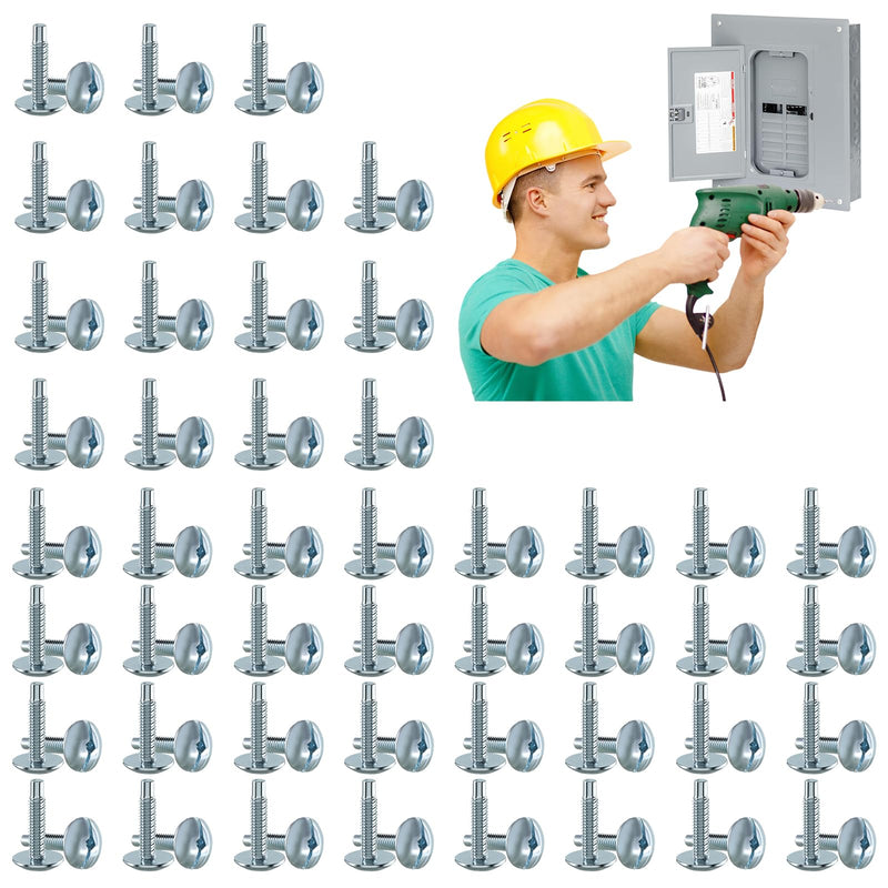 Load Center Cover Replacement Screws Compatible with Square D S106 and Siemens ECTS2, Load Center Panel Screw for QO & Homeline, Murray Load Centers, Zinc Electrical Panel Screws 100