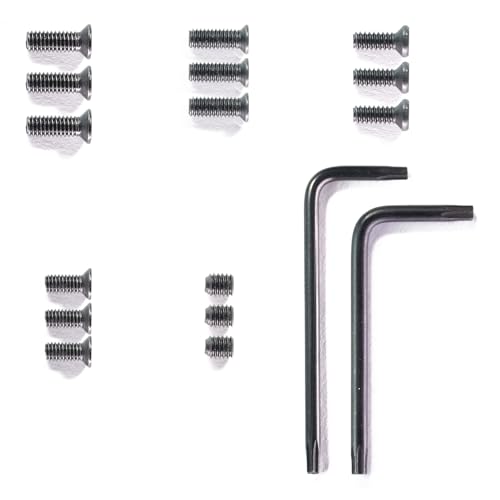 TABBIOFT Red Dot Screw Kit, 15pcs Optics and Mount Screws, M3.5x8, M3.5x10, M4x5, M4x11, #6-32 Screw Types