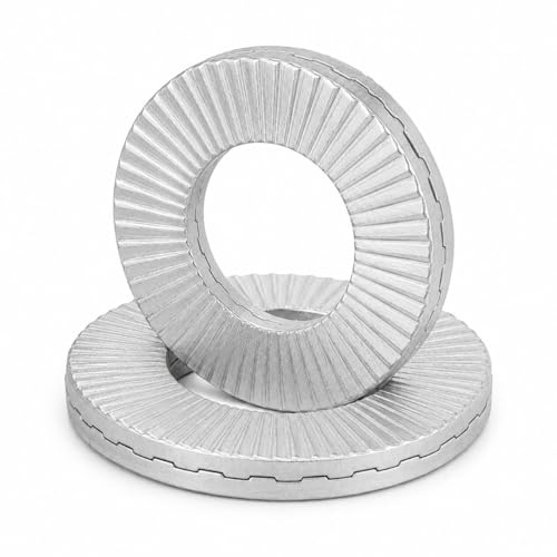 Double Layer self-Locking washers Anti-Loosening Washers Belleville Washers Vibration-Resistant Locking Fasteners for Automotive,IndustrialMachinery,Construction Equipment & Maintenance (3/8,10) 3/8" 10