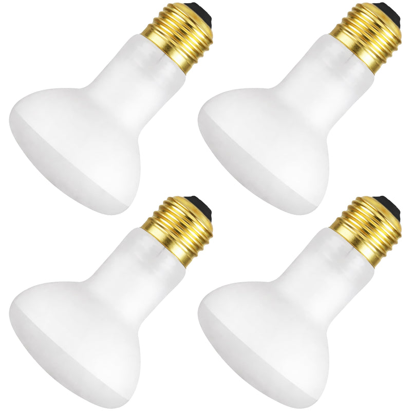 OHLECTRIC 50W Incandescent Appliance/Popcorn Bulb (4-Pack) Replacement for S4886, Reflector Flood Light Bulb Shatterproof Popcorn Machine Popper Bulb Frosted Warm White 2700K, 300Lm, E26 Dimmable 4