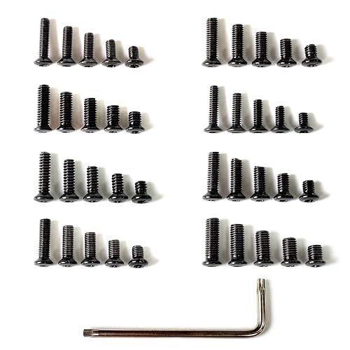 Oval Head Torx Red Dot Screw Kit 12.9G M3/M3.5/M4/#4-40/#6-40/#8-40/#6-32/#6-48, 6mm/8mm/10mm/12mm/14mm 4Pcs Each