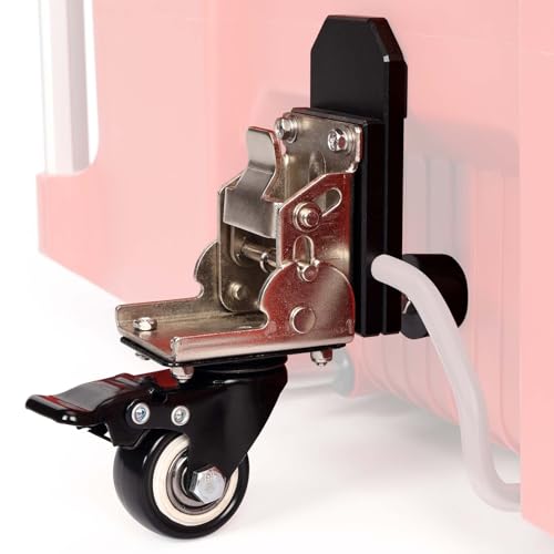 Flip-Up Swivel Caster Wheel for Packout Rolling Toolbox, Upgraded Front Wheel Kit with Locking Brake, Accessories Compatible with Milwaukee Packout, 200 lbs Capacity