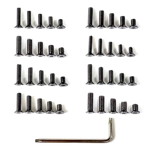 Flat Head Torx Red Dot Screw Kit 12.9G M3/M3.5/M4/#4-40/#6-40/#8-40/#6-32/#6-48, 6mm/8mm/10mm/12mm/14mm 4Pcs Each