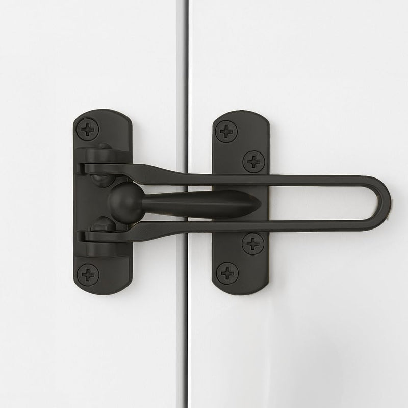 Mega Handles Safety Door Lock 2026 Version, Heavy-Duty Zinc Alloy 4.2" Door Lock, Swing Bar Door Guard, Safety Childproof Reinforcement Door Stopper for Kids (Matte Black) 1 Pack Matte Black