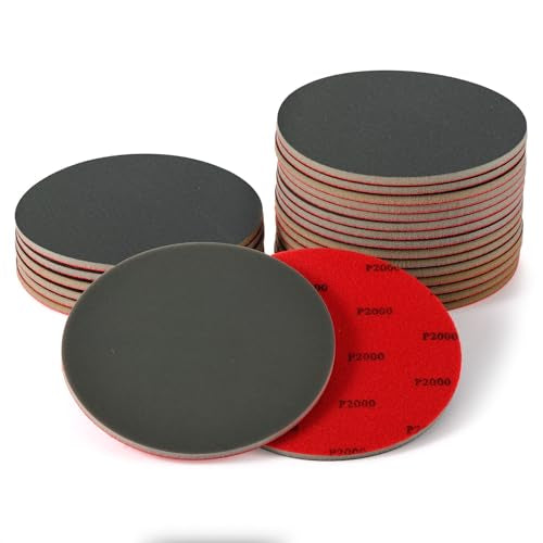 MAXMAN Foam Sanding Pads, 5" Bowling Sanding Pads, 2000 Grit for Auto 5 inch