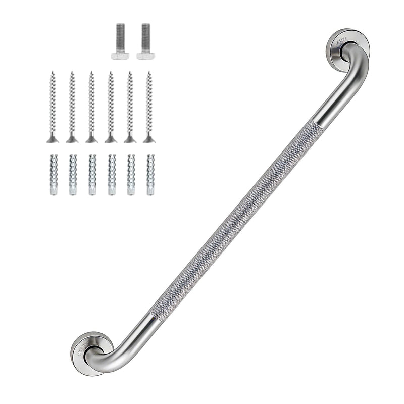 32 Inch Shower Grab Bar 1.25" Dia,Brushed Nickel Anti Slip Bathroom Grab Bar, 304 Stainless Steel Knurled Handicap Grab Bars, Safety Support Handrail, Bath Shower Handle for Elderly Injury Senior 32 Inch-1Pack Satin Brushed Nickel