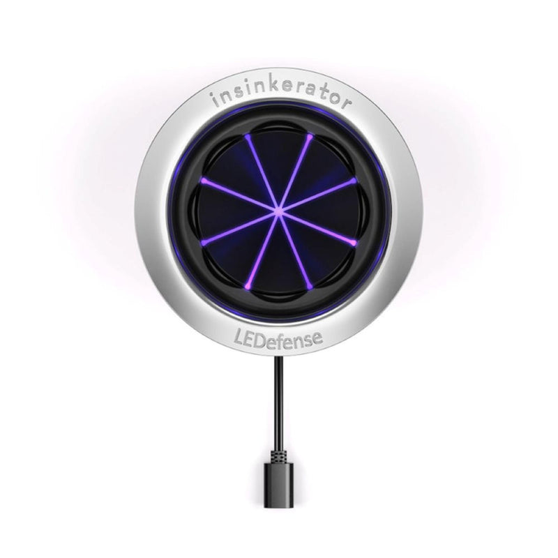 INSINKERATOR LEDefense Garbage Disposal Flange, Antimicrobial LED Accessory for INSINKERATOR Garbage Disposals, FLG-SS-LED