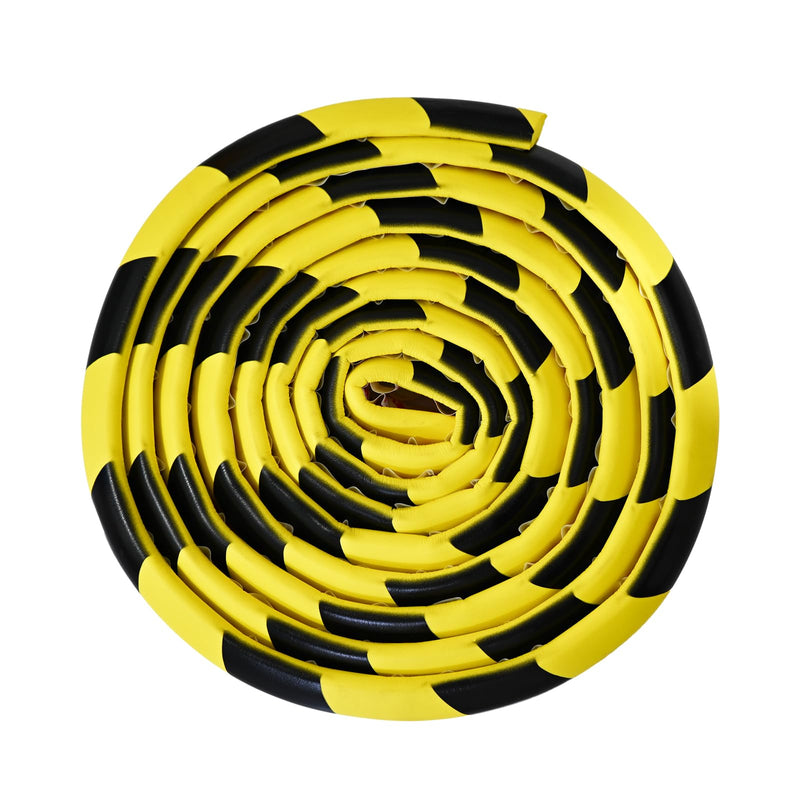 Wall Corner Guards Edge Protector | 16.4 ft | Yellow & Black Warning Stripes | High-Density NBR Foam | Self-Adhesive Bumper for Garage/Warehouse 1