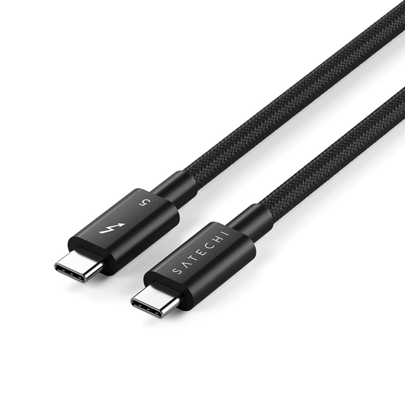 Satechi Certified Thunderbolt 5 Cable, 240W PD, 120Gb/s Data, Dual 8K@60Hz, Triple 4K@144Hz, Braided Thunderbolt 5/4/3, Compatible USB-C Cable for iPhone 17, MacBook Air/Pro/Neo, Laptops