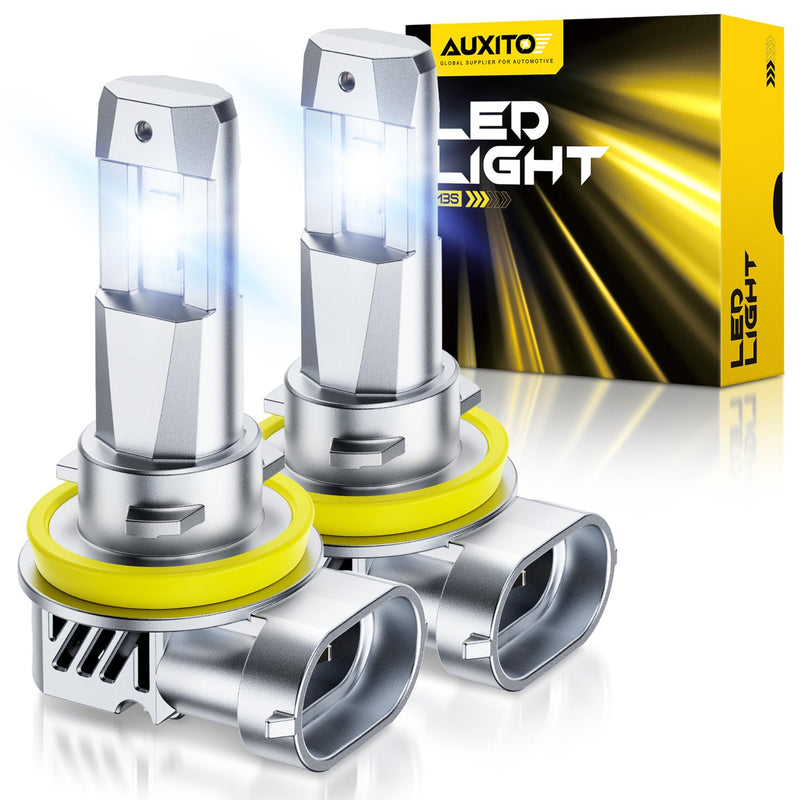  [AUSTRALIA] - AUXITO H11 Bulbs 66000LM H8/H9 Bulbs, 6500K Cool White, Plug-N-Play, Pack of 2 H11/H8/H9