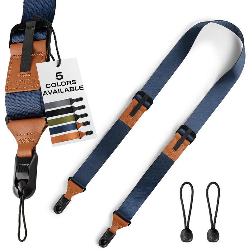 Quick Release Camera Strap for Photographers, Configurable as a Sling, DSLR SLR Adjustable Camera Shoulder Strap Blue