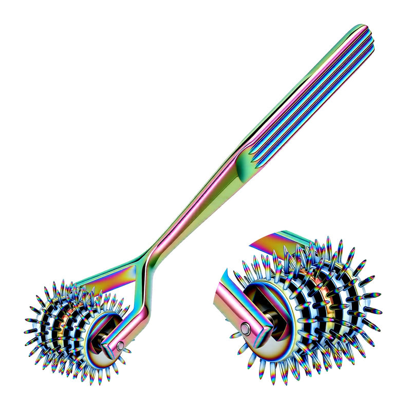 Wartenberg Pinwheel Stainless Steel Sensory Wheel, 5 Head Rainbow Pin Wheel – Neurological Diagnostic Tool for Nerve Sensitivity Testing, with Anti-Slip Handle