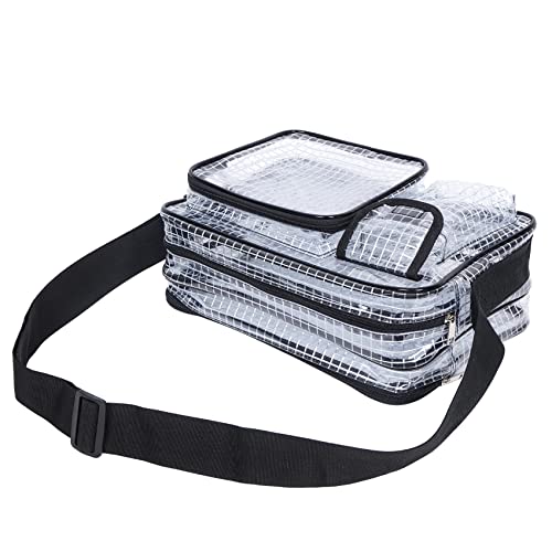 NOTAG Clear Tool Bag Anti-Static,Engineer's Bag,Transparent PVC Bag for Work,Cleanroom Shoulderbag 14 Inches 13.8 x 8.3 x 9.8 inch