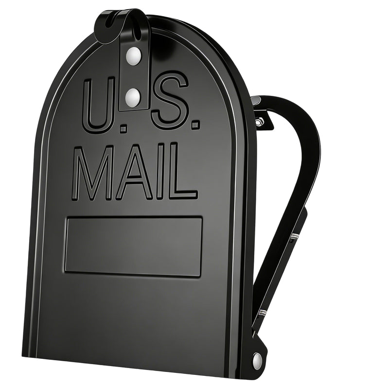 Mailbox Door Replacement 6 1/4 Inch (W) × 8 Inch (H) Brick Embedded Mailboxes – Durable Metal Standard Mail Box Snap-in Insert for Rust-Damaged Mailboxes Postbox Repair and Restoration