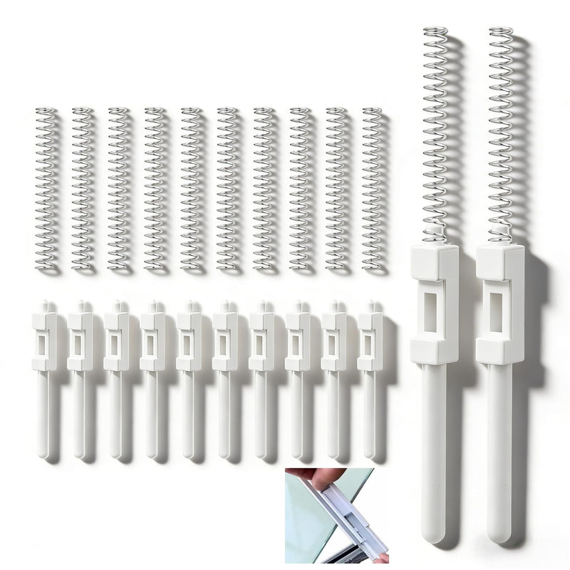 12 PCS Slide Spring Bolt Compatible with Eze Breeze Vertical 4 Track Windows Sliders, Secure Locking Window Bolt, Windows Door Sliding Bolt Gate Latch Replacement Parts