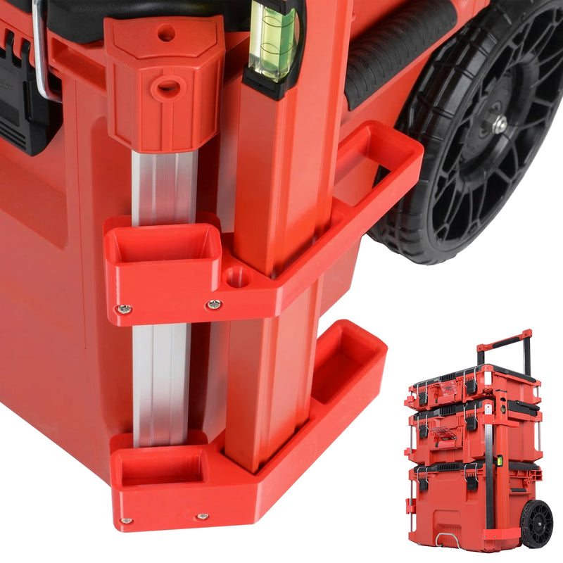 SWER Dual Level & Ruler Holder Compatible with Milwaukee PACKOUT, Tool Holder for PACKOUT Accessories